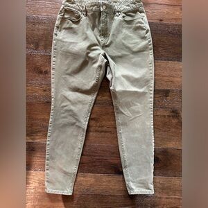 WHBM High- Rise Skinny Ankle Dark Army Green Pants- size 14 Long